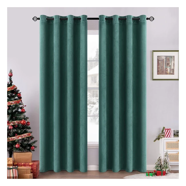 Rideaux occultants doux velours emema - 140 x 225 cm - 2 panneaux - régulation thermique