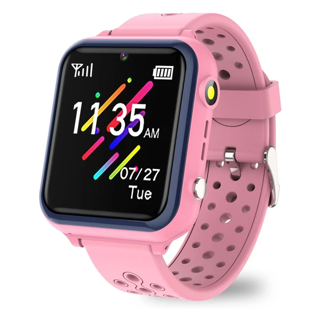 Retysaz Kids Smart Watch - 16 Game Smart Watch for Kids Phone - Fashion Smartwatches for Children - Great Gifts to Girls Boys - Pink