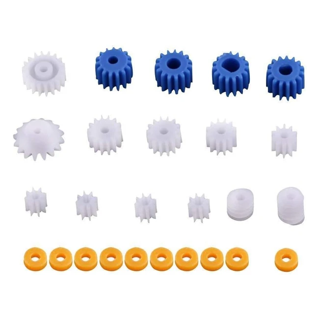 Kit de 26pcs Engrenages Plastiques - Accessoires de Bricolage 2mm-23mm-3mm-17mm-4mm
