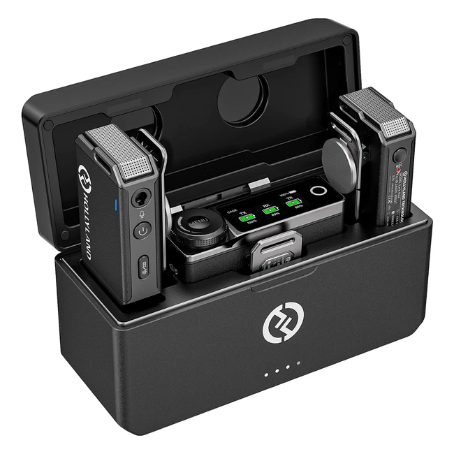 Hollyland Lark Max Lavalier Mikrofon - Kabellos, 48kHz/24 Bit, ENC, 22h Akkulaufzeit