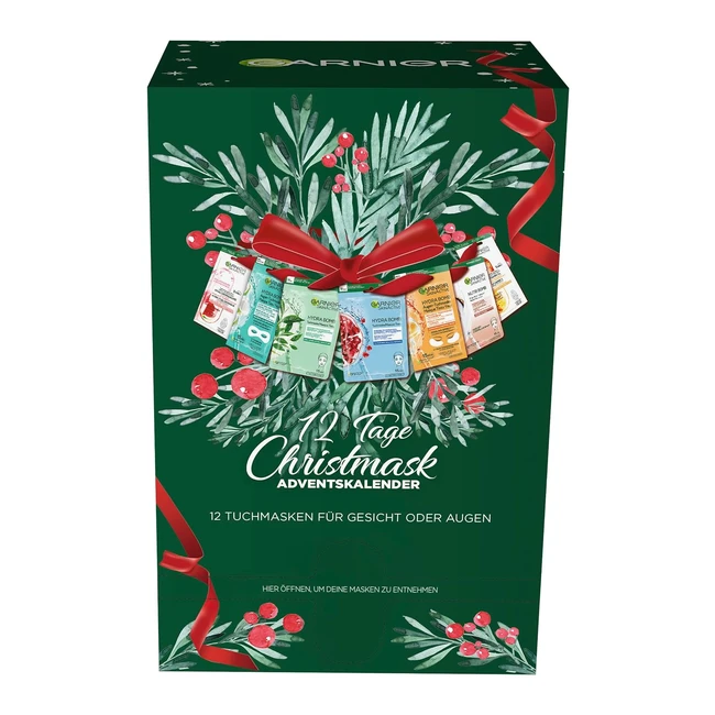 Garnier Adventskalender Beauty-Kalender mit Tuchmasken für das Gesicht - 12 Masken