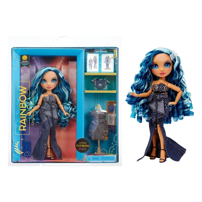Rainbow High Fantastic Fashion Doll - Skyler Bradshaw - Blue - 11 Fashion Doll and Playset