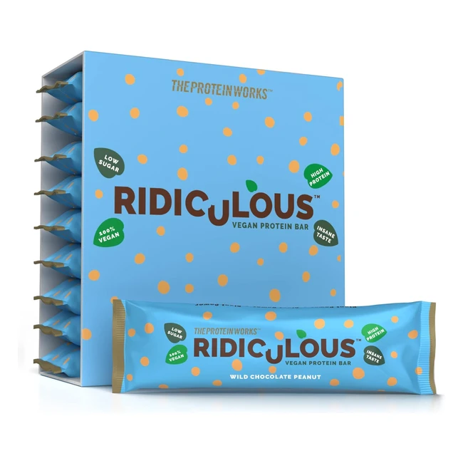Barretta Proteica Vegana Ridiculous 100 Vegetale - TPW, Ref. 9 - Ricca di Proteine e Fibre