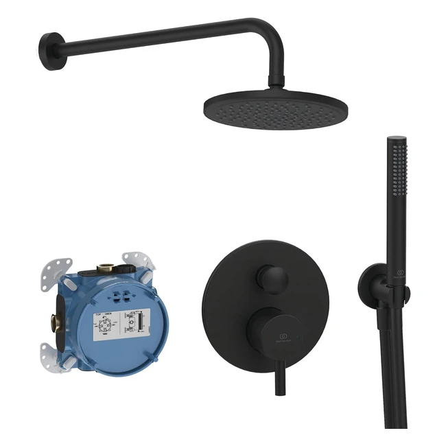 Ideal Standard BD193XG Ceraline Armatur Set Schwarz - Alles-in-einem-Paket