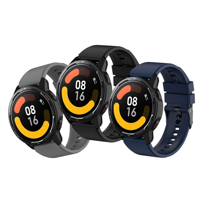 Cinturini per Xiaomi Watch S1 - Set di 3 cinturini di ricambio - Silicone di alta qualità
