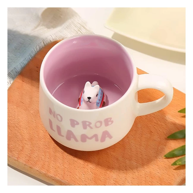 3D Alpaka Tasse aus Keramik | Handgefertigt | Weihnachtsgeschenk für Frauen und Mädchen