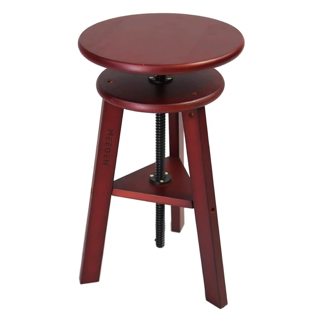 Tabouret de dessin en bois Meeden - Réglable en hauteur - Couleur noyer - Parfait pour studio d'artistes, usage domestique, cuisine, bars