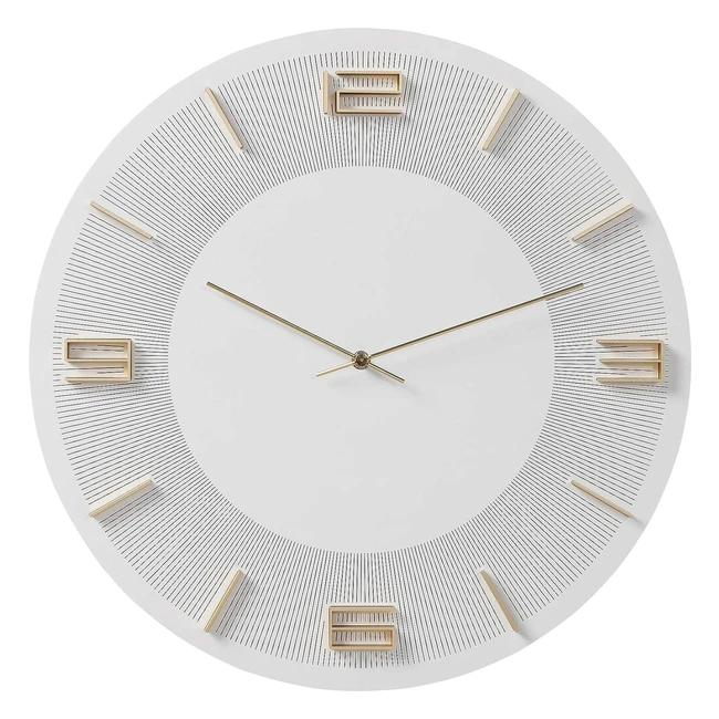 Reloj de Pared Kare Design Leonardo Blanco y Dorado 485x485x45cm