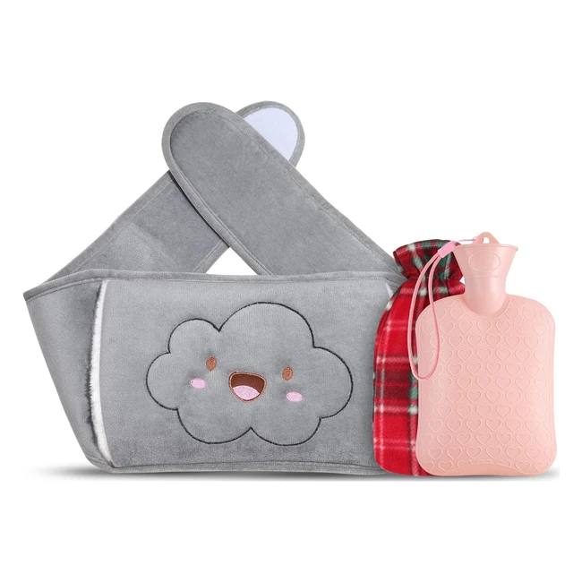 Large Rubber Hot Water Bottle with Soft Plush - Pain Relief - 1000ml - Brand XYZ - #HotWaterBottle #PainRelief #Arthritis