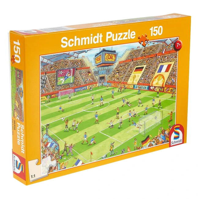 Schmidt Spiele 56358 Fußball-Endspiele im Fußballstadion Kinderpuzzle 150 Teile bunt