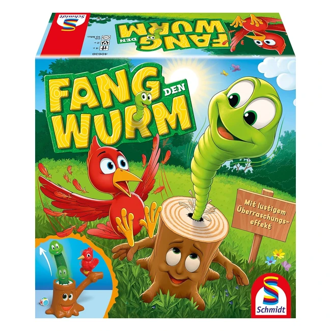 Schmidt Spiele 40638 Fang den Wurm Kinderspiel 3D Actionspiel