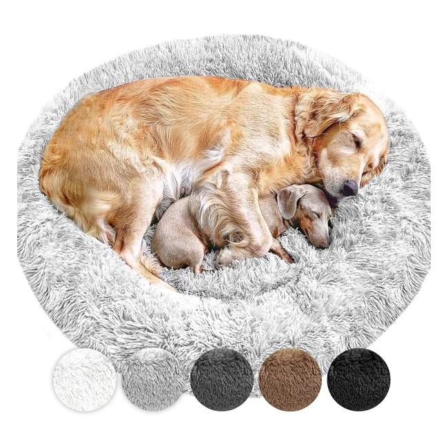 Wahre Tierliebe Hundebett Wolke 7 - Waschbar - 100cm - Dunkelgrau