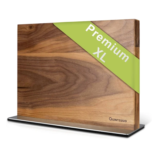Porte-couteaux aimanté réversible Quintessio Premium XL - Bloc couteaux magnétique en bois - Cuisine bien rangée