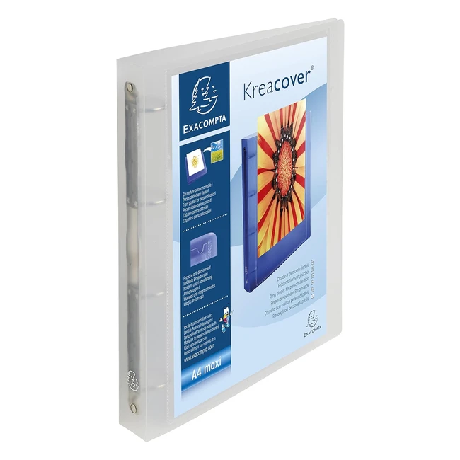 Carpeta Exacompta 51568E, Polipropileno PP Blanco, A4, 275 Hojas, 3cm, 4cm