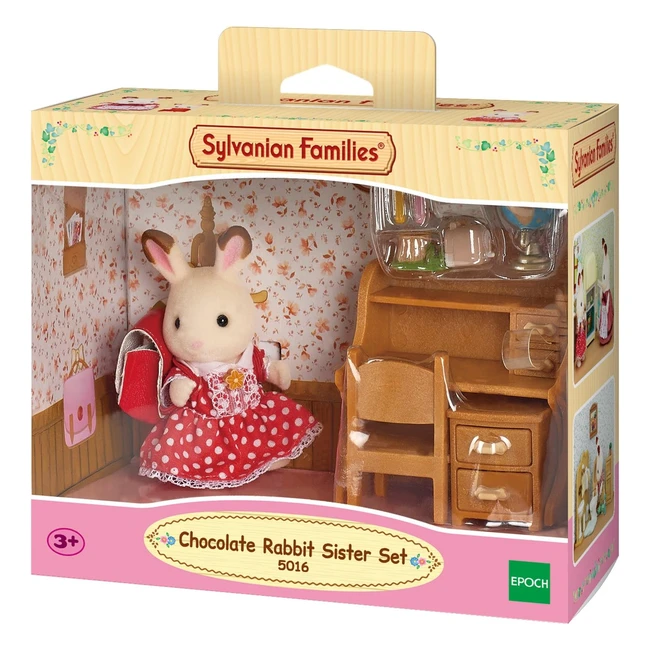 Sylvanian Families - Sorella Coniglio Cioccolato e Scrivania - Accessori Multicolore 5016