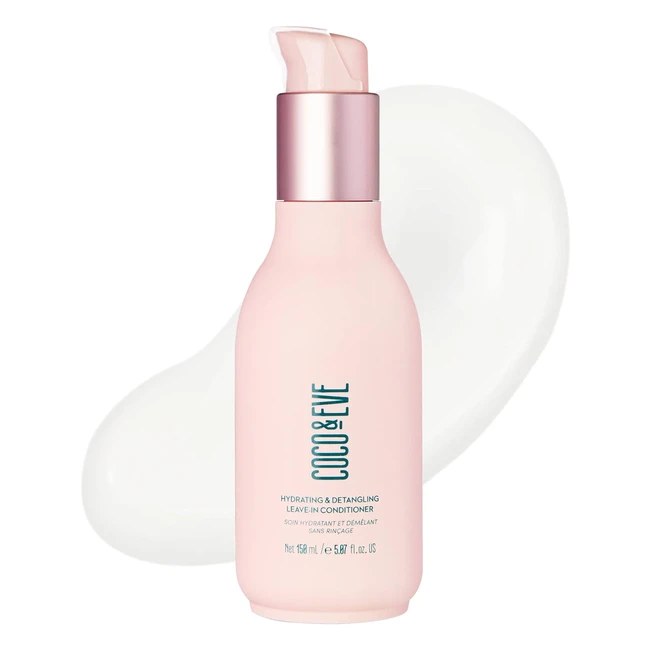 Acondicionador sin aclarado hidratante y desenredante Coco Eve | Aceite de aguacate | Vitamina A y E | Nutre, desencrespa, desenreda, minimiza roturas y puntas abiertas | 150ml