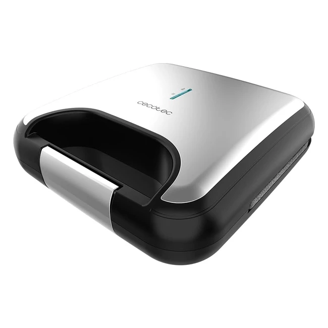 Cecotec Rockntoast Classic Sandwichmaker 800W - Perfekte Röstung - Edelstahl-Finish - Dreieckige Platten - PFOA-frei