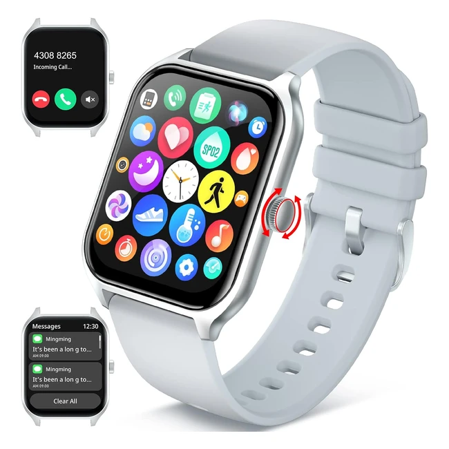 Smartwatch Uomo Donna Chiamate e Whatsapp 196 Impermeabile Orologio Sportivo