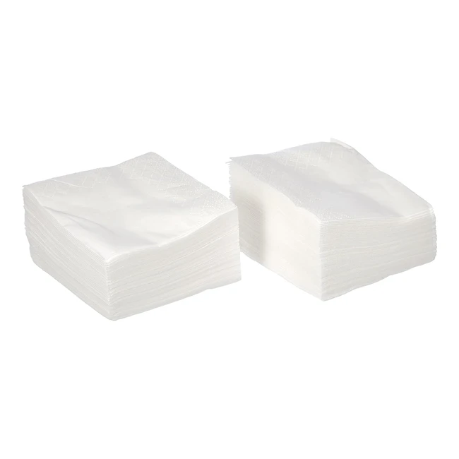 Serviettes Cocktail Saten SER222068, 20x20cm, 2 couches, pliées 1/4, 100 serviettes lisses avec liseré blanc