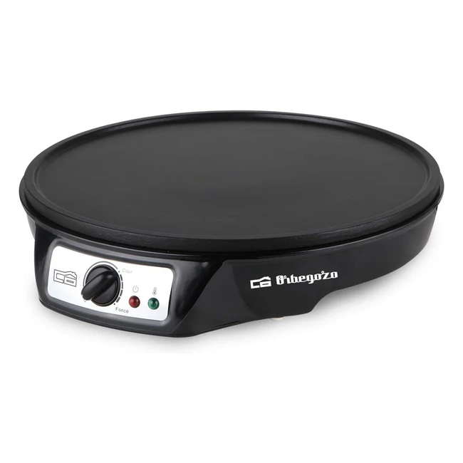 Crepera eléctrica Orbegozo CM 2360 - Superficie antiadherente 30cm - Temperatura regulable 1000W