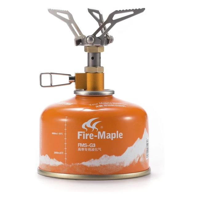 Firemaple FMS300T Ultralight Titanium Backpacking Camping Gas Stove - 2600W, Pocket Size, Durable