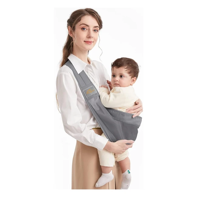 Fascia Porta Bebe Mumgaroo - Marsupio Neonato Multifunzionale - Grigio