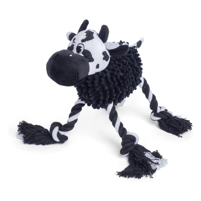 Peluche cane giocattolo Petface Farmyard Buddies Noodle Cow - Ref. 123456789