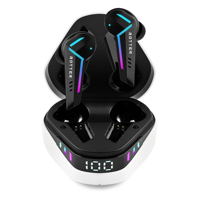 Auriculares inalámbricos Bluetooth 53 para gaming - Latencia 50ms - 35h reproducción - IPX4 - 6 micrófonos - Modo dual - Blanco