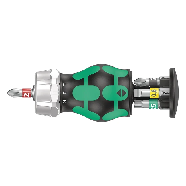 Wera 05008884001 - Giravite a Cricchetto Stubby con Caricatore di Bit 6 Pezzi