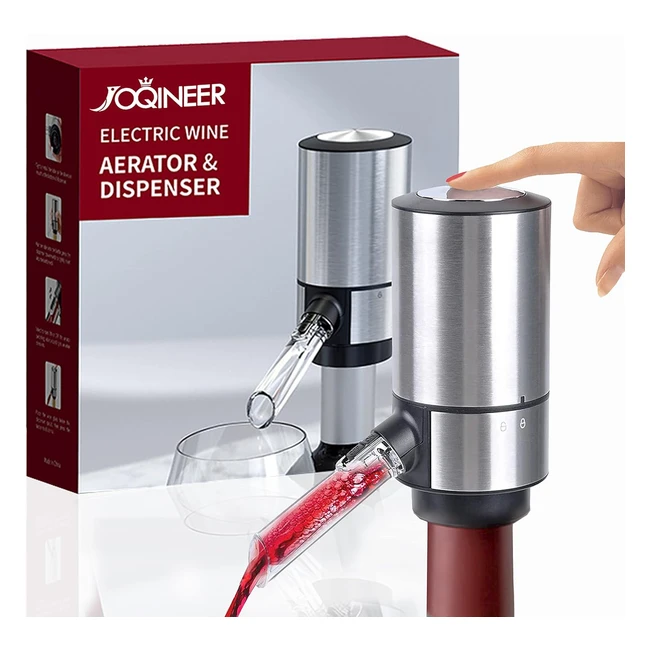 Aireador de Vino Eléctrico Joqineer - Oxidación Instantánea - Decantador Inteligente