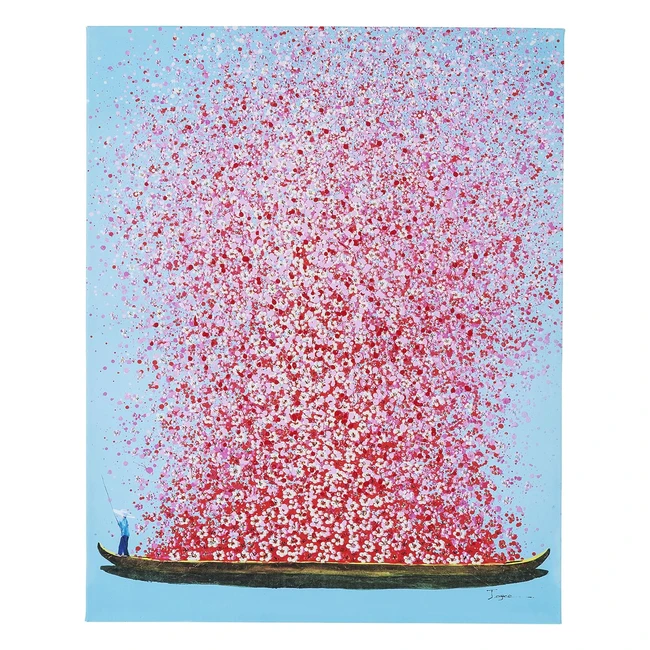 Quadro Olio su Tela Flower Boat Blurosa 80x100cm - Kare Design