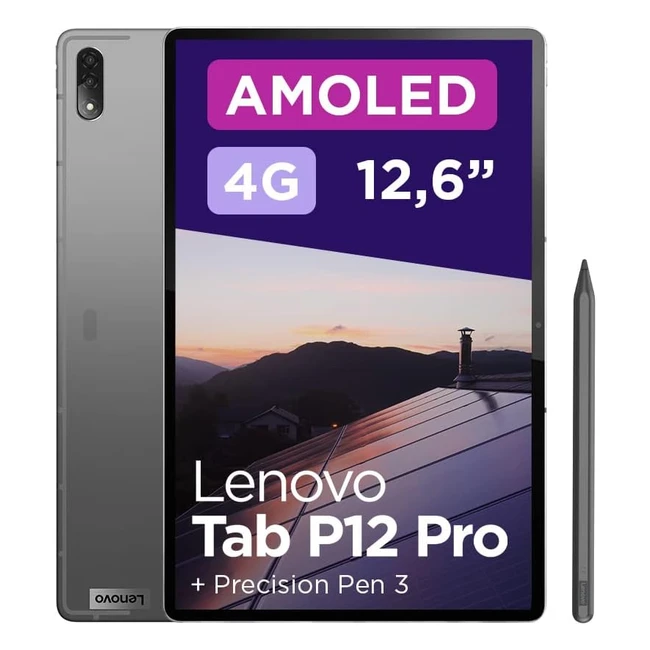 Lenovo Tab P12 Pro Tablet - 12inch AMOLED, 256GB, Precision Pen 3, WiFi & 4G, 8GB RAM