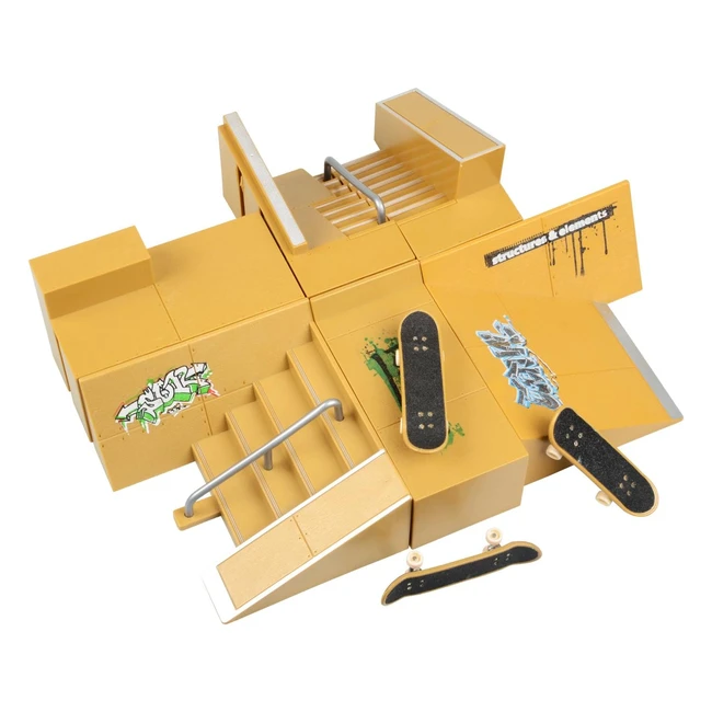 Kit Skate Park Wayin 8pcs - Juguetes para Dedos - Rampa Fingerboards Tech Deck - Juego Creativo para Niños