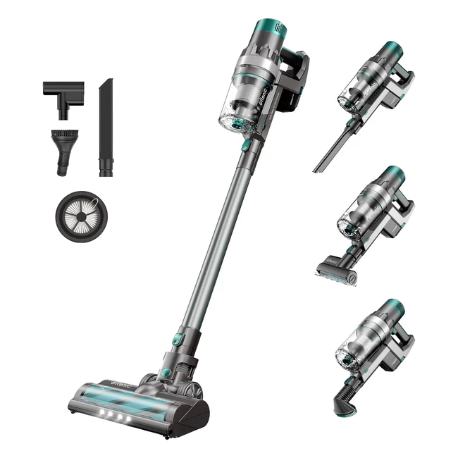 ULTENIC U11 Pro Akku Staubsauger Kabellos - 25kPa Saugkraft - 50min Laufzeit - LED-Lichter