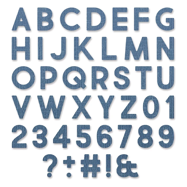 Fustella Alfanumerica Sizzix 665205 Tim Holtz Grassetto - Confezione da 80