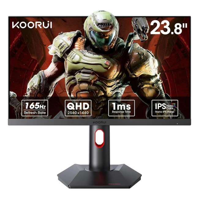 Koorui 24 Inch QHD Gaming Monitor 165Hz 1ms Nano IPS - Stunning Visuals