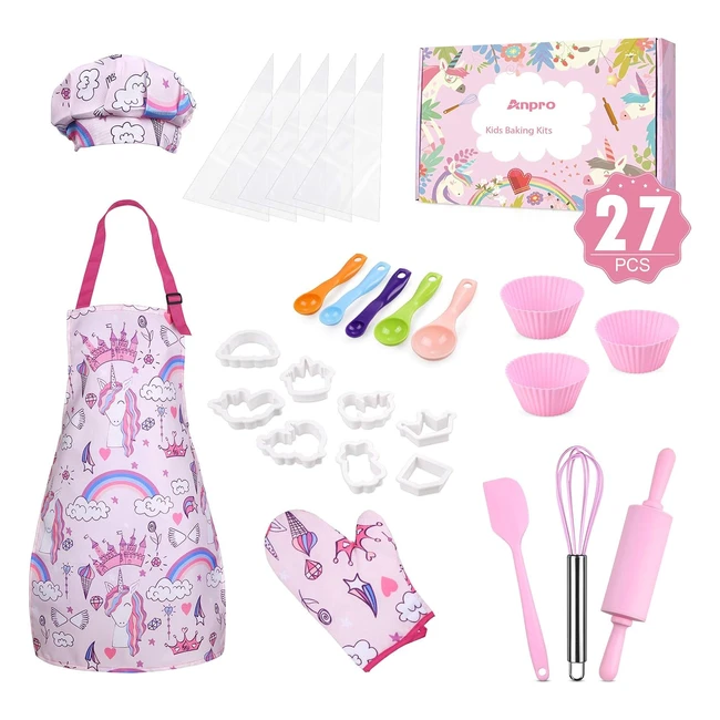 Set da cucina per bambini Unicorno: Anpro 27 pezzi, regalo di compleanno e natale