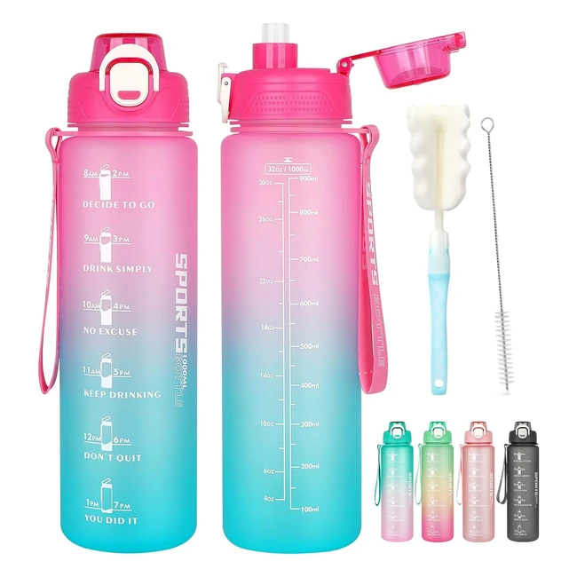 Borraccia Sportiva Aohan Senza BPA - 1L - Antipolvere e a prova di perdite