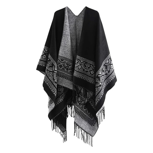 Poncho Chaud Élégant Superora - Automne Hiver Femme
