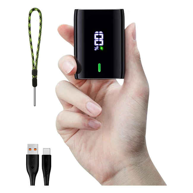 Coolreall Powerbank 10000mAh - Caricatore Portatile con Display LED - USB C - Compatibile con iPhone Samsung Xiaomi Huawei iPad Airpods