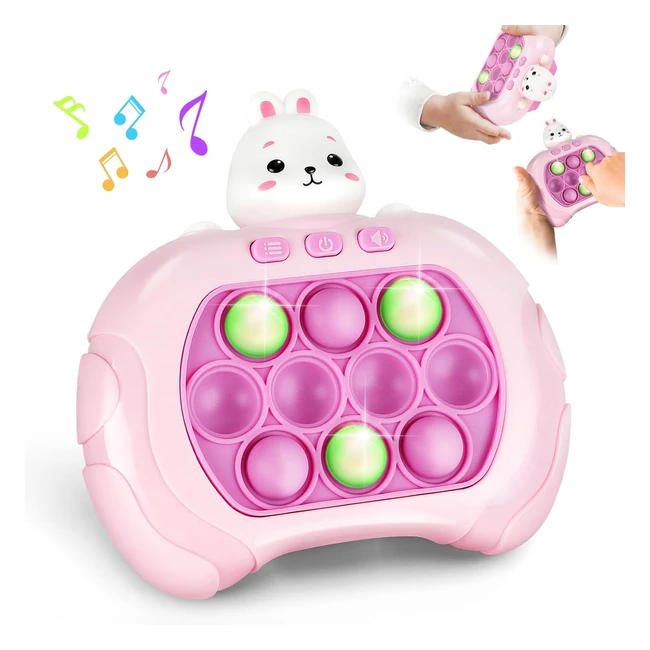 Pop Game Light Up Sensory Fidget Toys for Kids - Quick Push Game Console - Breakthrough Puzzle Pop Game Machine - Ages 3-6