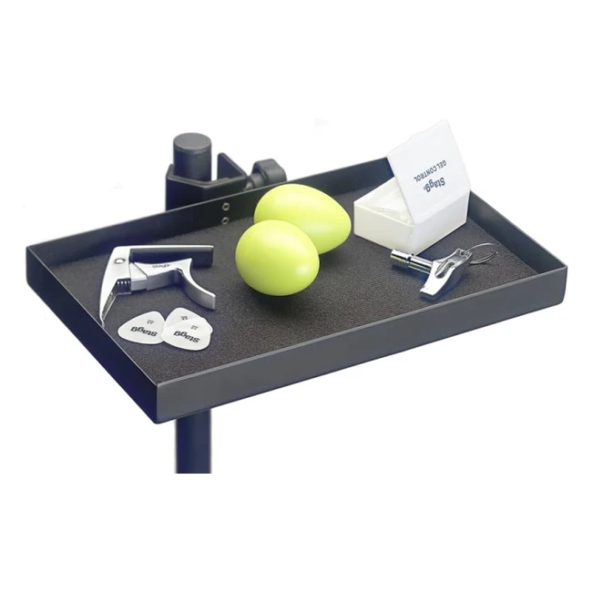 Bandeja Stagg ACTR2515BK con Abrazadera para Soporte - Ideal para Percusionistas