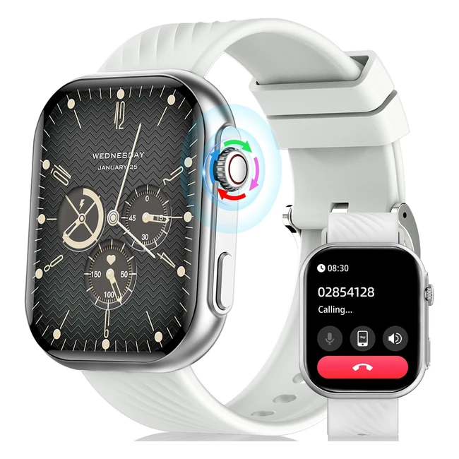 Reloj inteligente ulfsaar 201 con llamadas, monitor de ritmo cardíaco y sueño, 100 modos deportivos