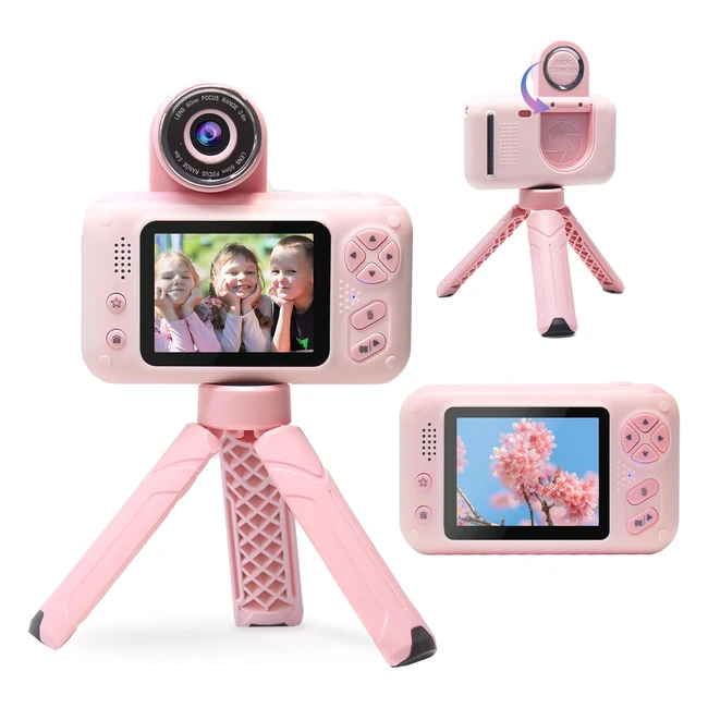 Kids Camera for Girls - Crystal Clear Pixels - 1080p Video - 32GB SD Card - Perfect Gift for 4-10 Year Olds