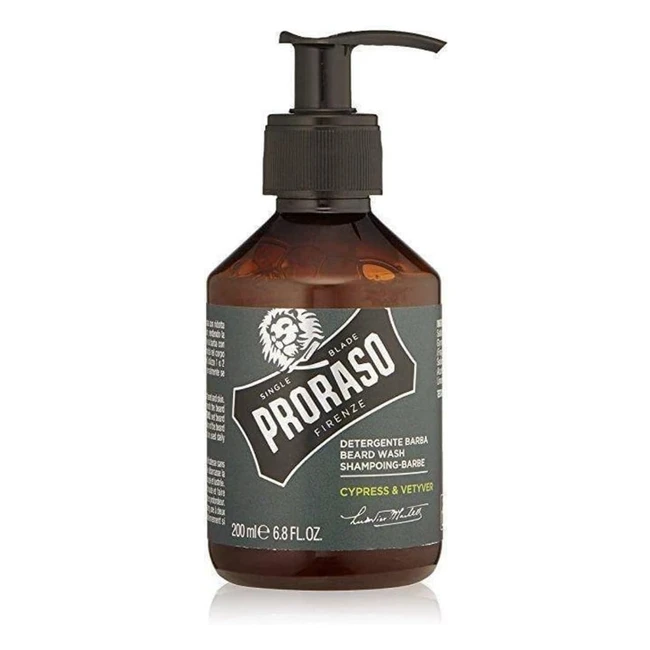 Proraso Detergente Barba Cypress Vetyver 200ml - Azione Purificante - Cura della Barba