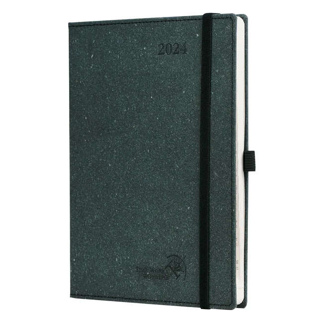 Agenda semainier 2024 Poprun - 22x165 cm - Janv2024dc2024 - Papier 80gsm - Respectueux de l'environnement