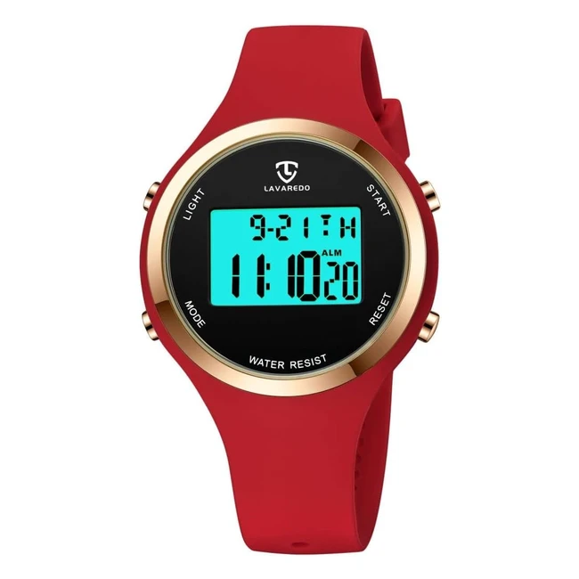 Montre Digitale Femme Aswan Watch avec Chronomètre, Alarme et Calendrier - Bracelet en Silicone