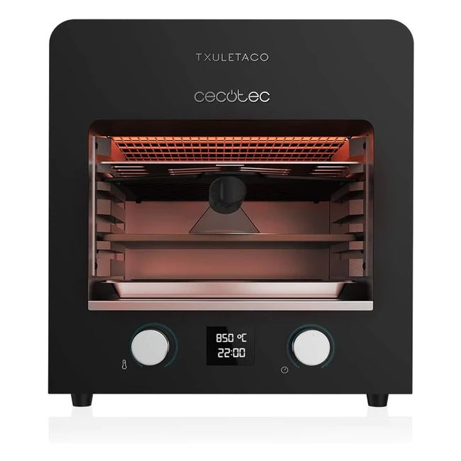 Cecotec Txuletaco 8000 Inferno bis 850°C 2200W Leistung - Gusseiserner Grill mit Stein und Pizzaschale