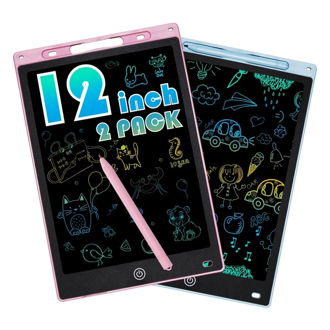 Tablette d'écriture LCD 12 pouces, effaçable et réutilisable, pour filles de 2-7 ans