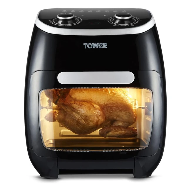 Tower T17038 Xpress 5in1 Manual Air Fryer Oven - Rapid Air Circulation, 60min Timer, 11L, 2000W - Black